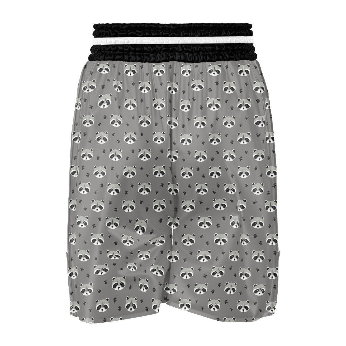 Raccoon Grey Print Pattern Boxing Shorts-grizzshop