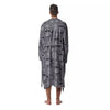 Raccoon Knitted Print Pattern Men's Robe-grizzshop