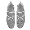 Raccoon Knitted Print Pattern White Athletic Shoes-grizzshop