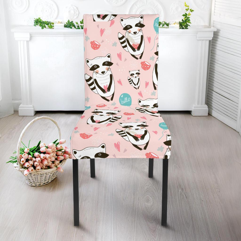 Raccoon Pattern Print Chair Cover-grizzshop