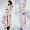 Raccoon Pattern Print Hooded Blanket-grizzshop