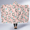 Raccoon Pattern Print Hooded Blanket-grizzshop