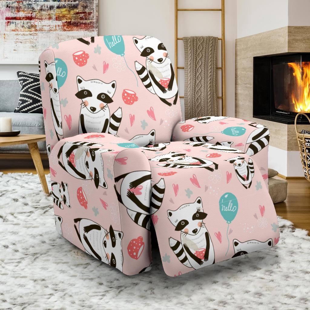 Raccoon Pattern Print Recliner Cover-grizzshop