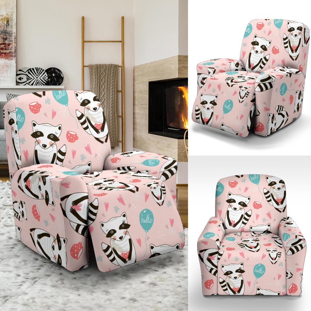 Raccoon Pattern Print Recliner Cover-grizzshop