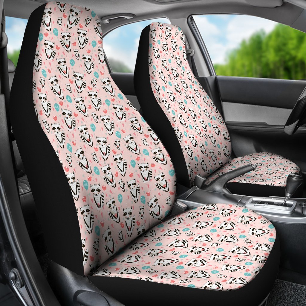 Raccoon Pattern Print Universal Fit Car Seat Cove-grizzshop
