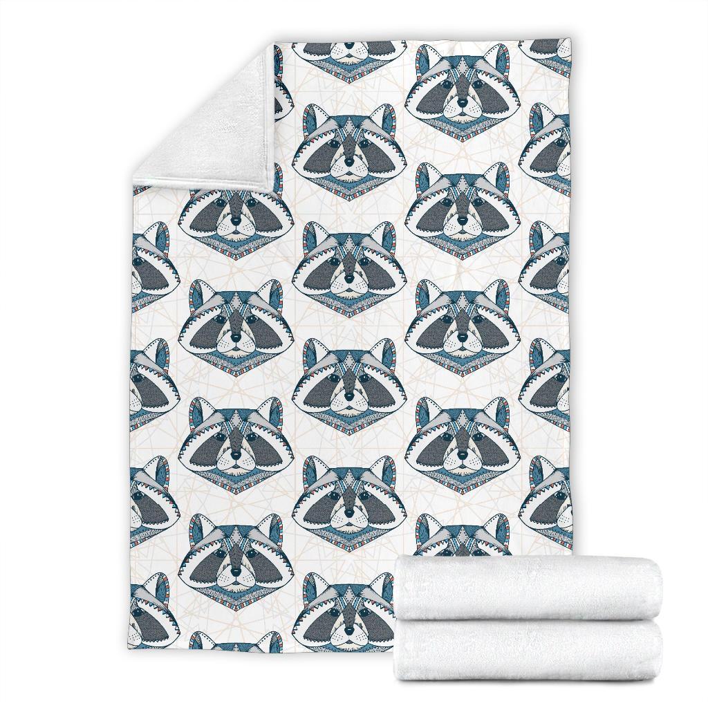 Raccoon Print Pattern Blanket-grizzshop