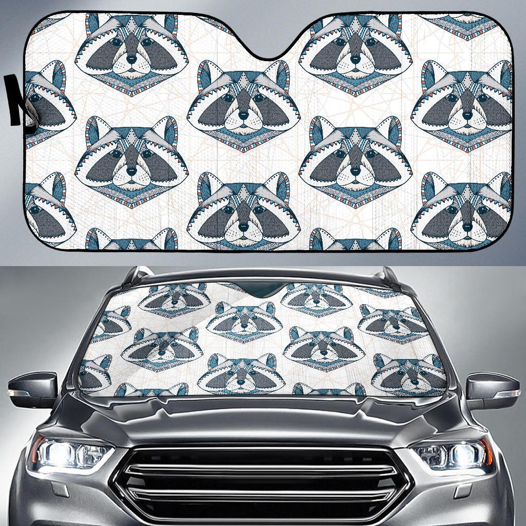 Raccoon Print Pattern Car Sun Shade-grizzshop