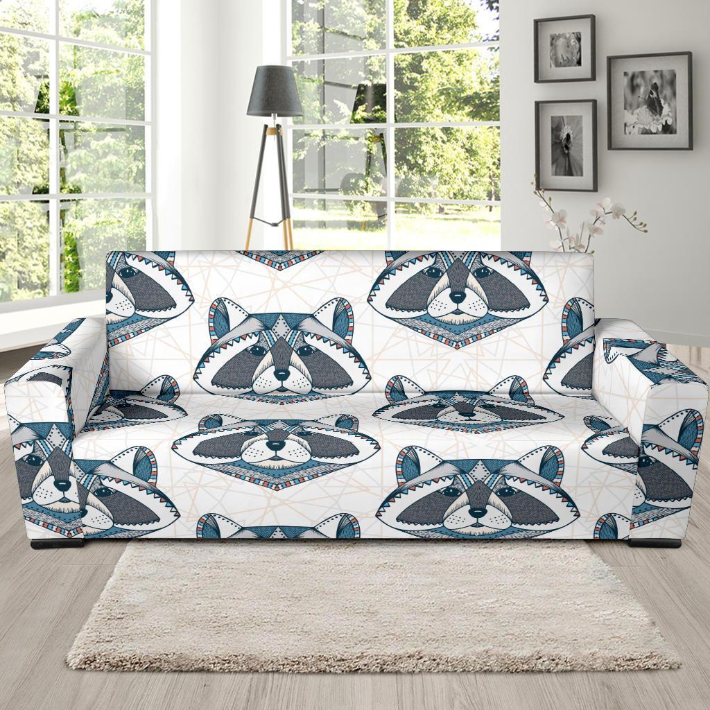 Raccoon Print Pattern Sofa Covers-grizzshop