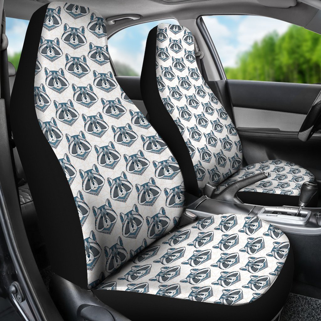 Raccoon Print Pattern Universal Fit Car Seat Cove-grizzshop