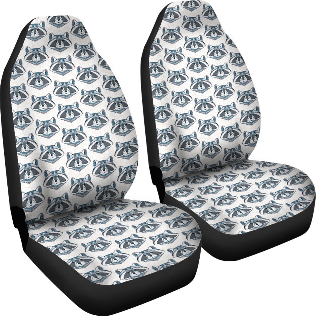 Raccoon Print Pattern Universal Fit Car Seat Cove-grizzshop