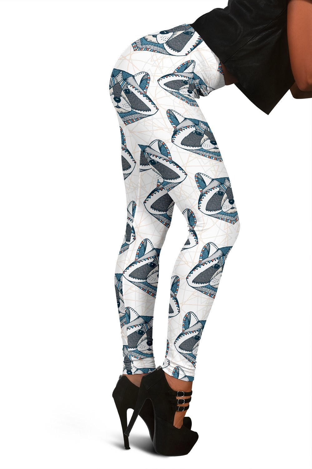 Raccoon Print Pattern Women Leggings-grizzshop