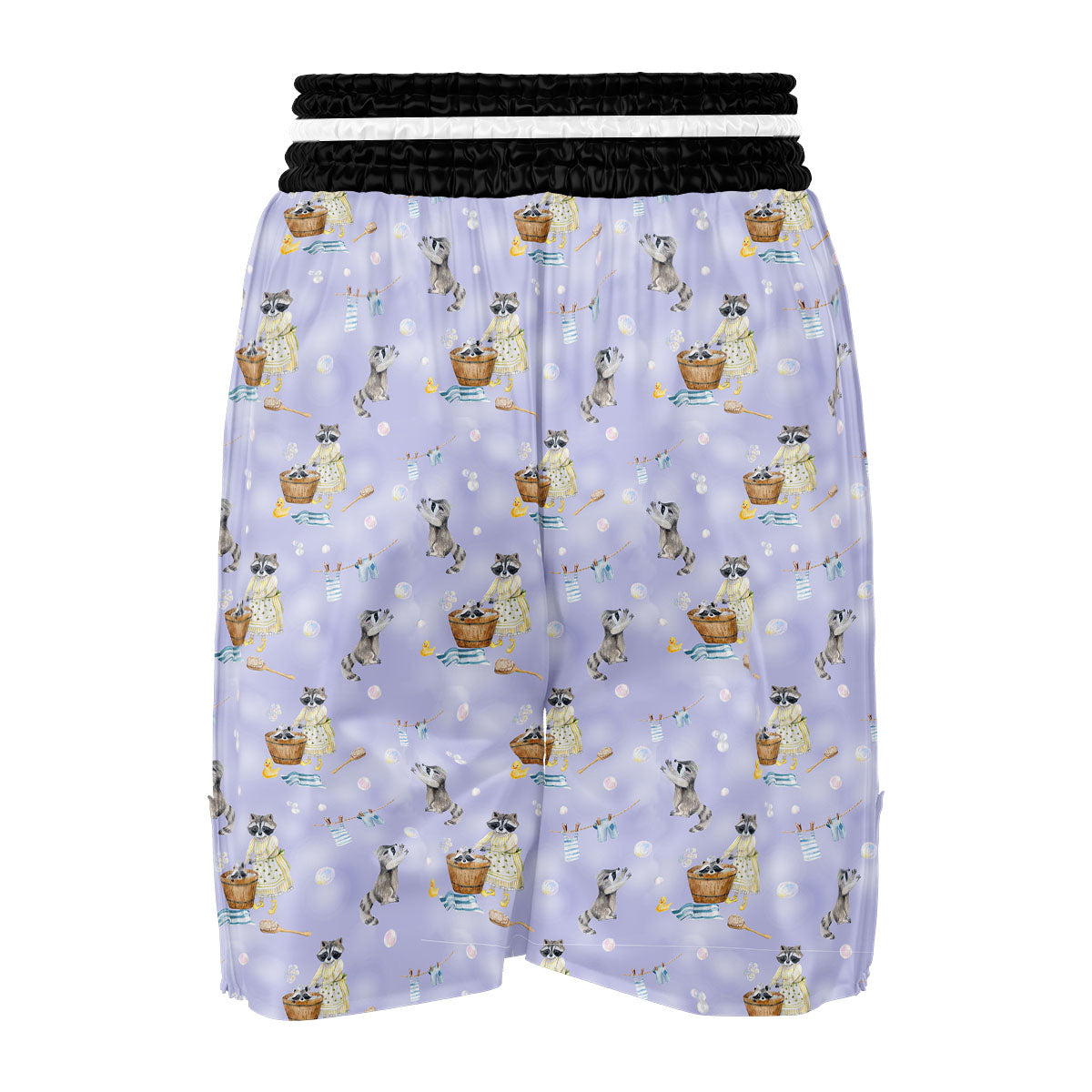 Raccoon Watercolor Print Pattern Boxing Shorts-grizzshop