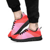 Radial Rays Pink Print Black Sneaker-grizzshop