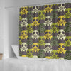 Radiation Mask Pattern Print Bathroom Shower Curtain-grizzshop