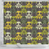 Radiation Mask Pattern Print Bathroom Shower Curtain-grizzshop