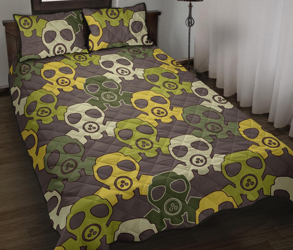 Radiation Mask Pattern Print Bed Set Quilt-grizzshop