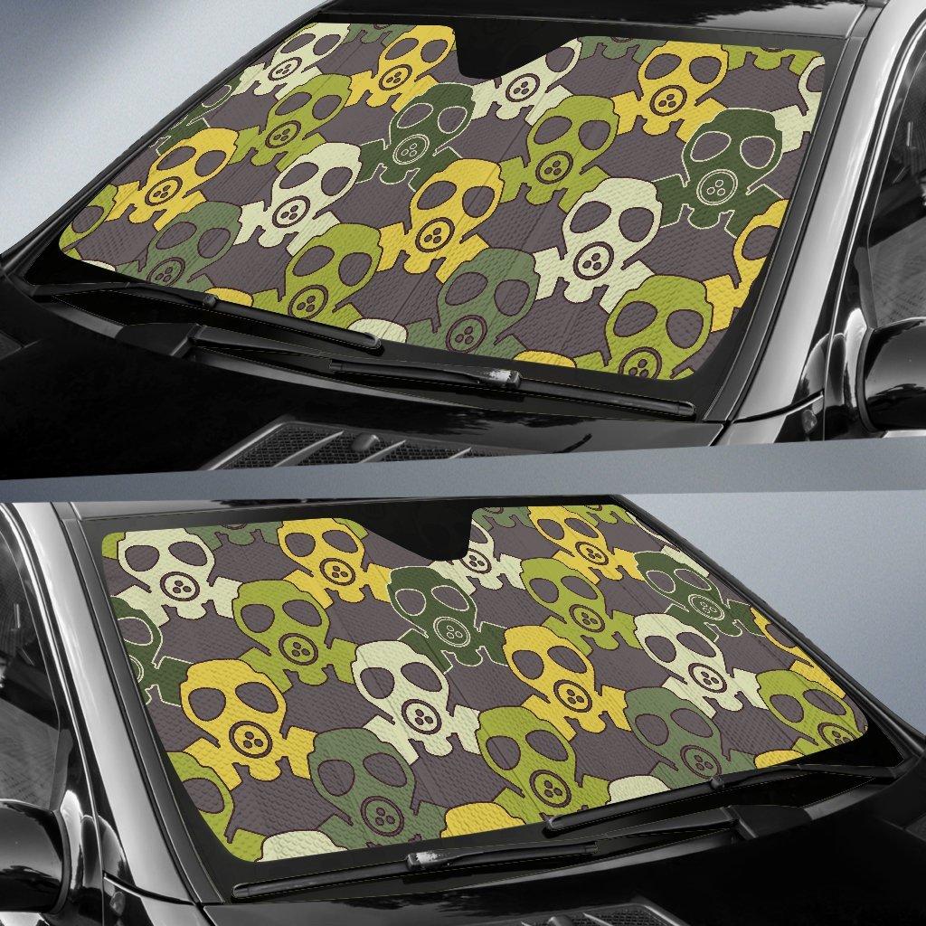 Radiation Mask Pattern Print Car Sun Shade-grizzshop