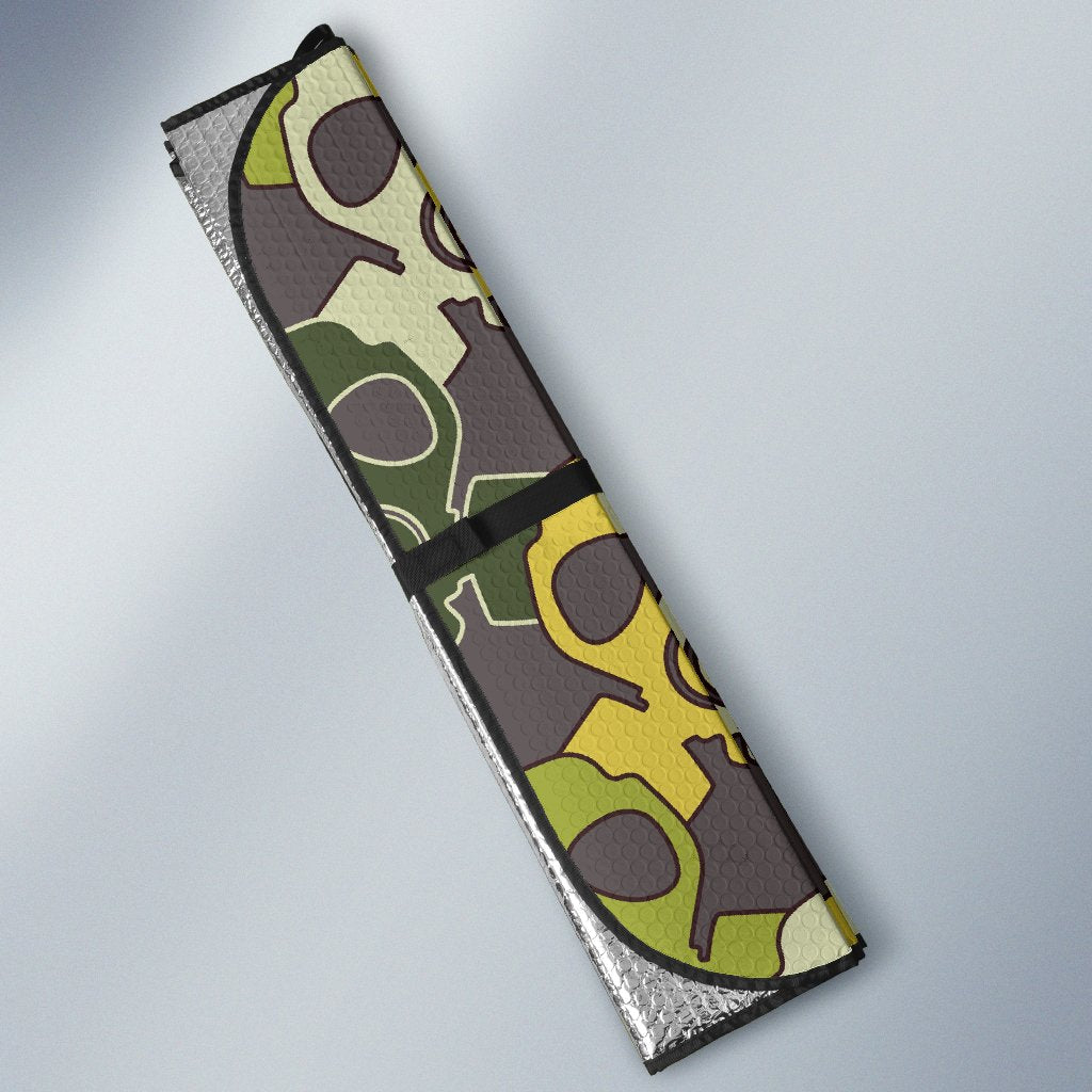Radiation Mask Pattern Print Car Sun Shade-grizzshop