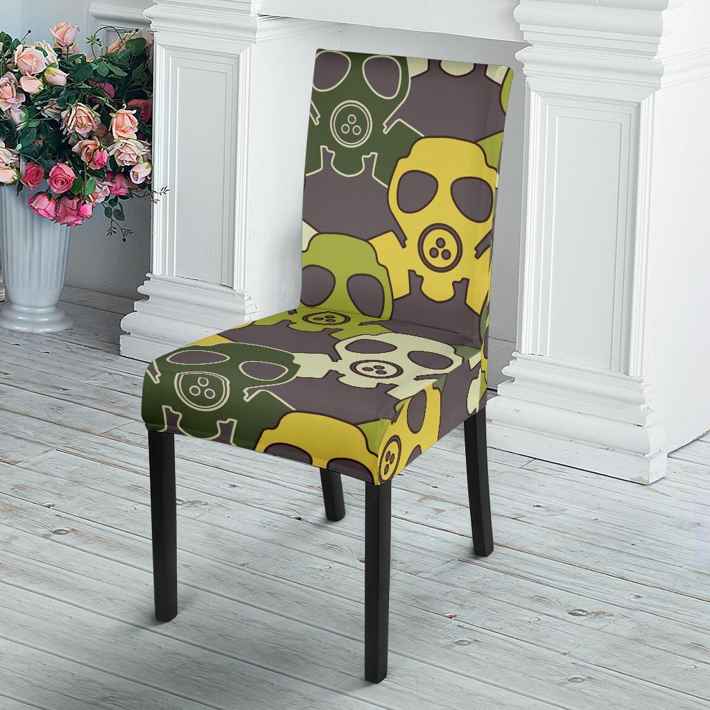 Radiation Mask Pattern Print Chair Cover-grizzshop