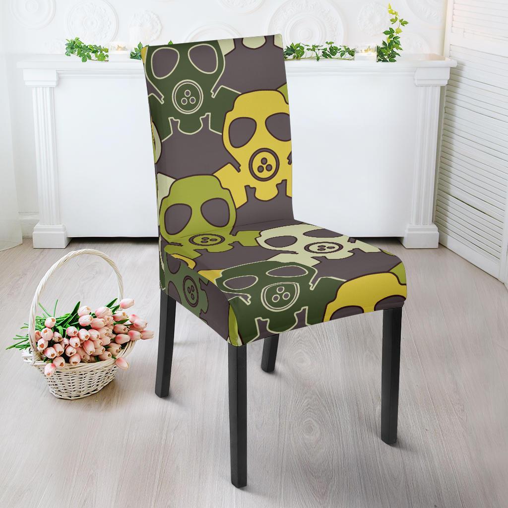 Radiation Mask Pattern Print Chair Cover-grizzshop