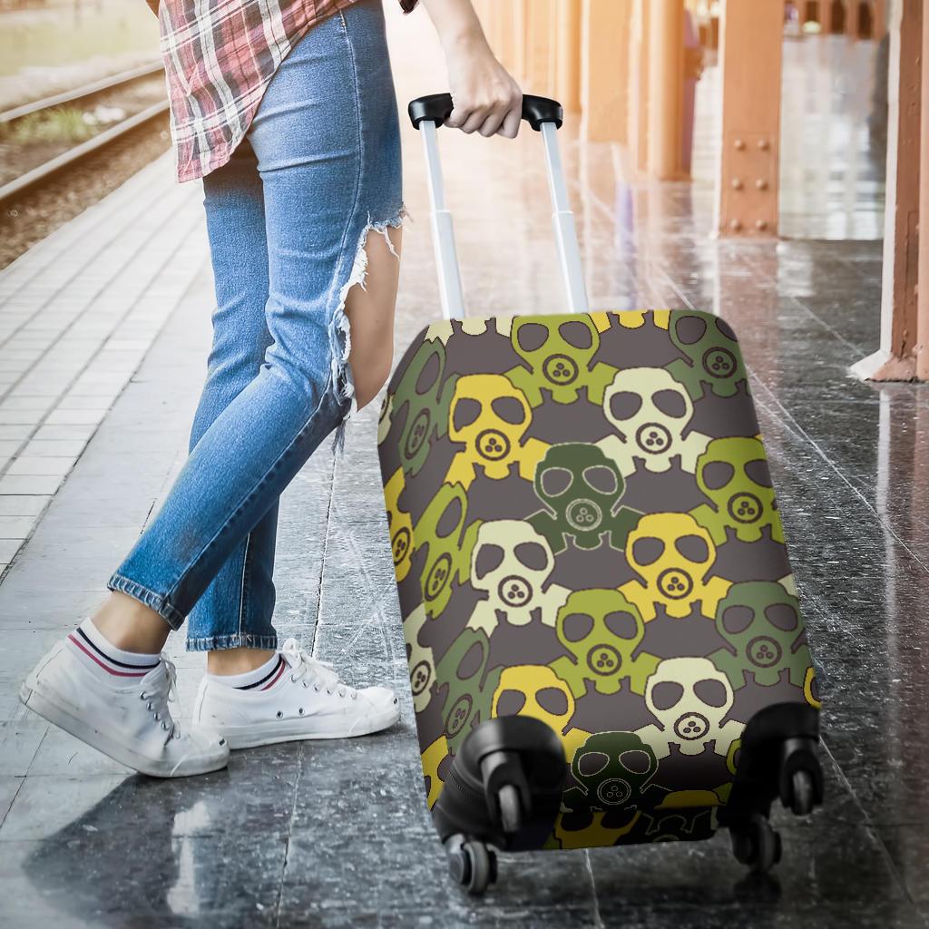 Radiation Mask Pattern Print Luggage Cover Protector-grizzshop