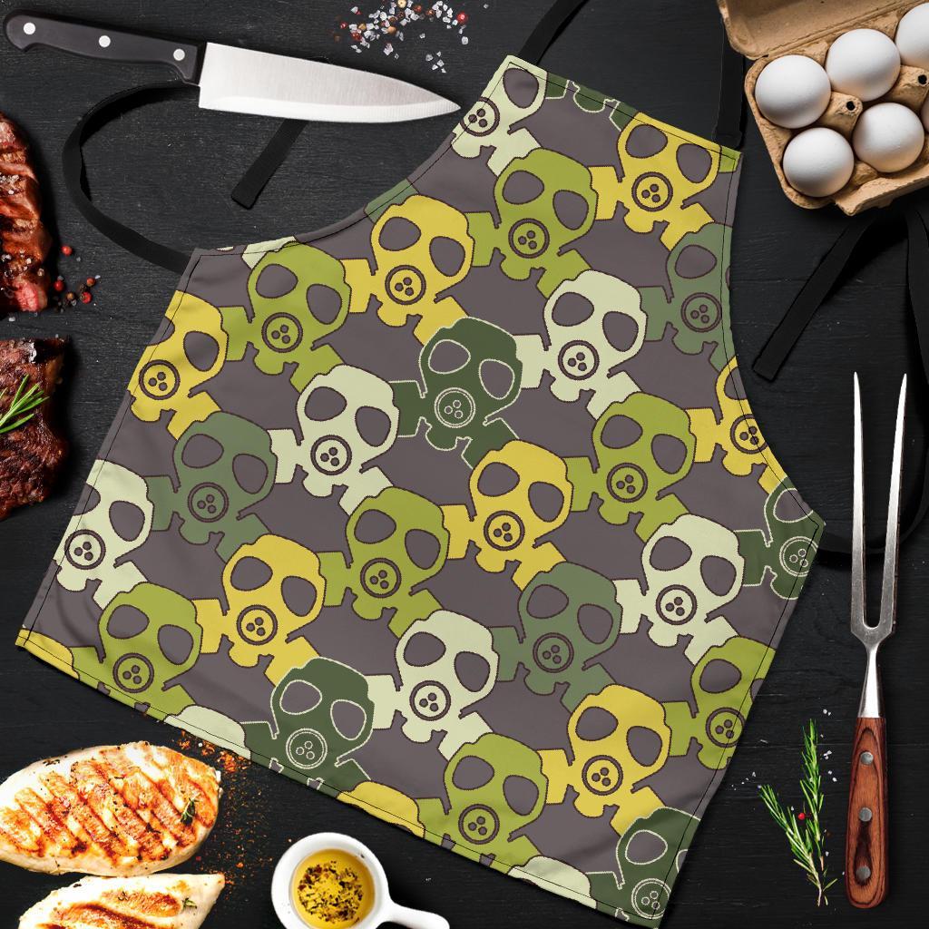 Radiation Mask Pattern Print Men's Apron-grizzshop