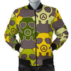 Radiation Mask Pattern Print Men's Bomber Jacket-grizzshop