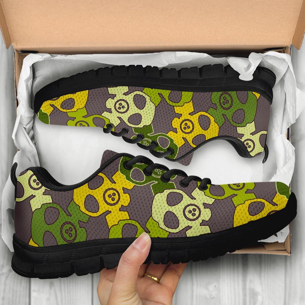 Radiation Mask Pattern Print Sneaker Shoes For Men Women-grizzshop