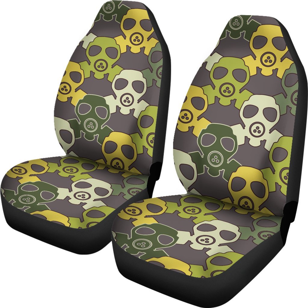 Radiation Mask Pattern Print Universal Fit Car Seat Covers-grizzshop