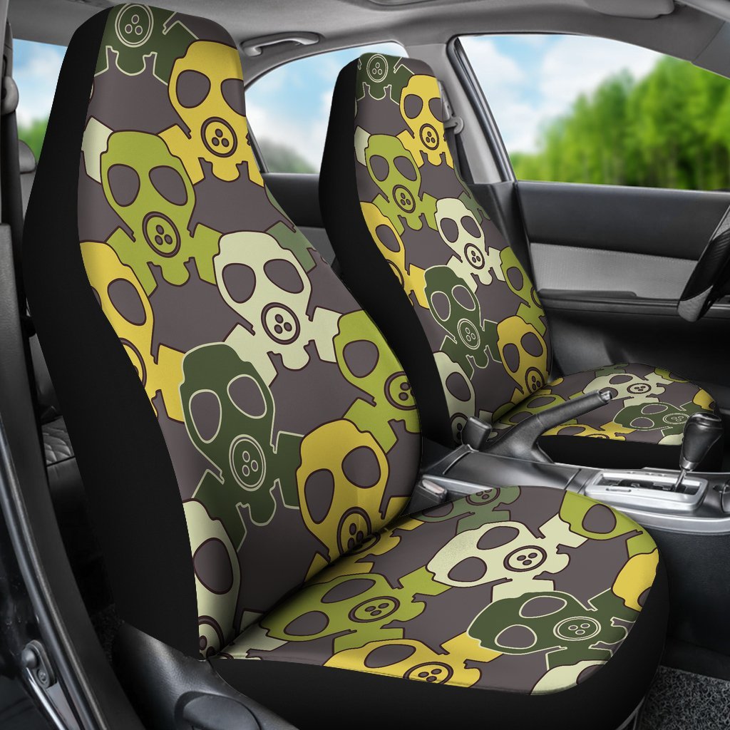 Radiation Mask Pattern Print Universal Fit Car Seat Covers-grizzshop