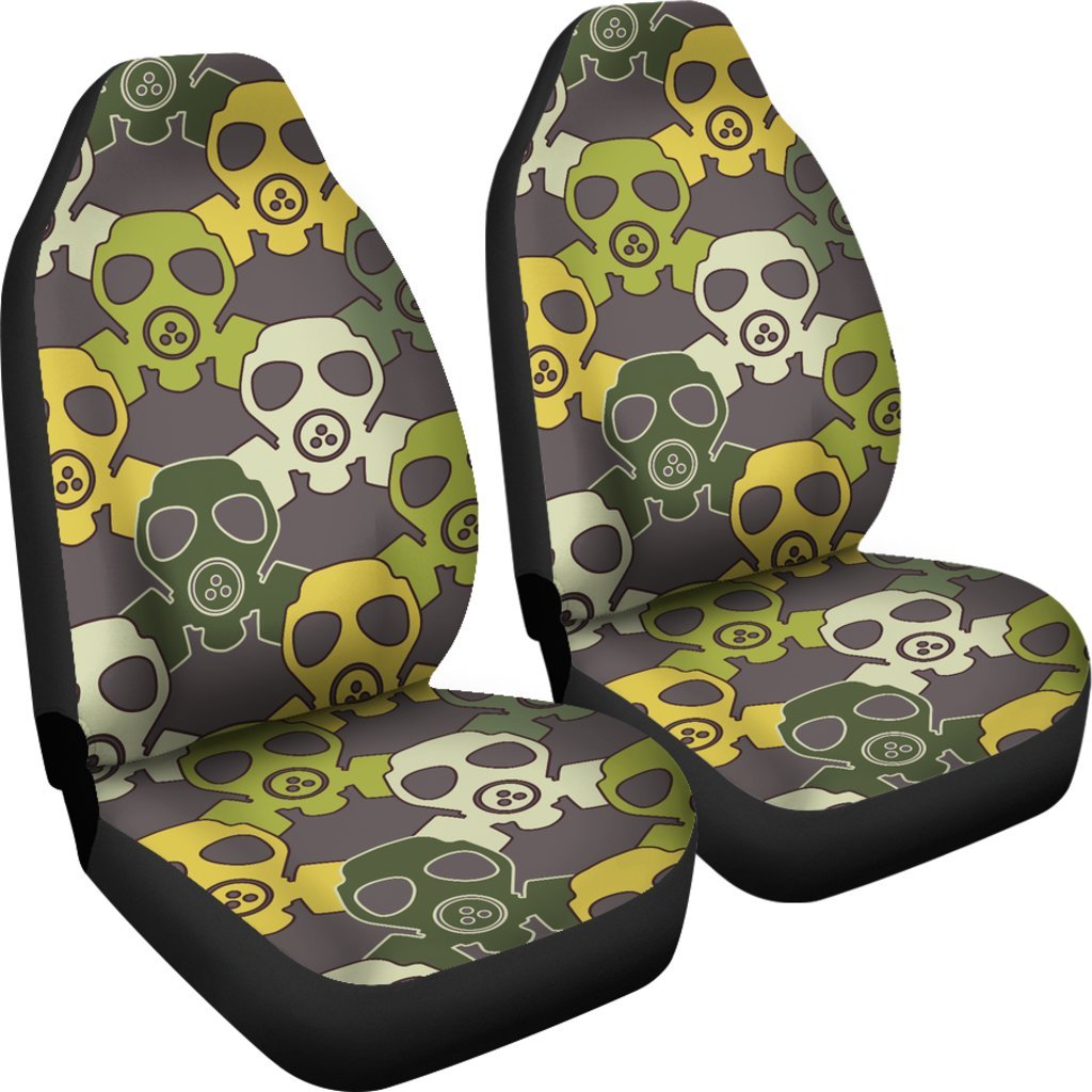 Radiation Mask Pattern Print Universal Fit Car Seat Covers-grizzshop