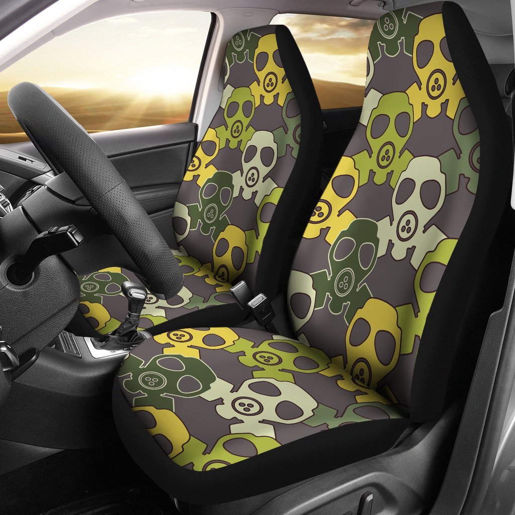 Radiation Mask Pattern Print Universal Fit Car Seat Covers-grizzshop