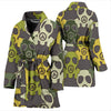 Radiation Mask Pattern Print Women Long Robe-grizzshop