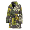 Radiation Mask Pattern Print Women Long Robe-grizzshop