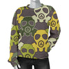 Radiation Mask Pattern Print Women's Sweatshirt-grizzshop