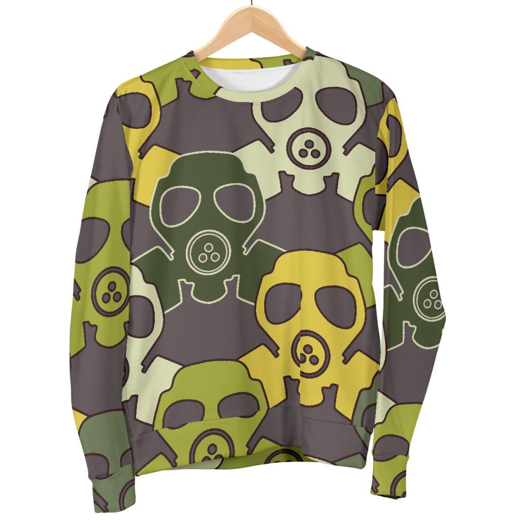 Radiation Mask Pattern Print Women's Sweatshirt-grizzshop