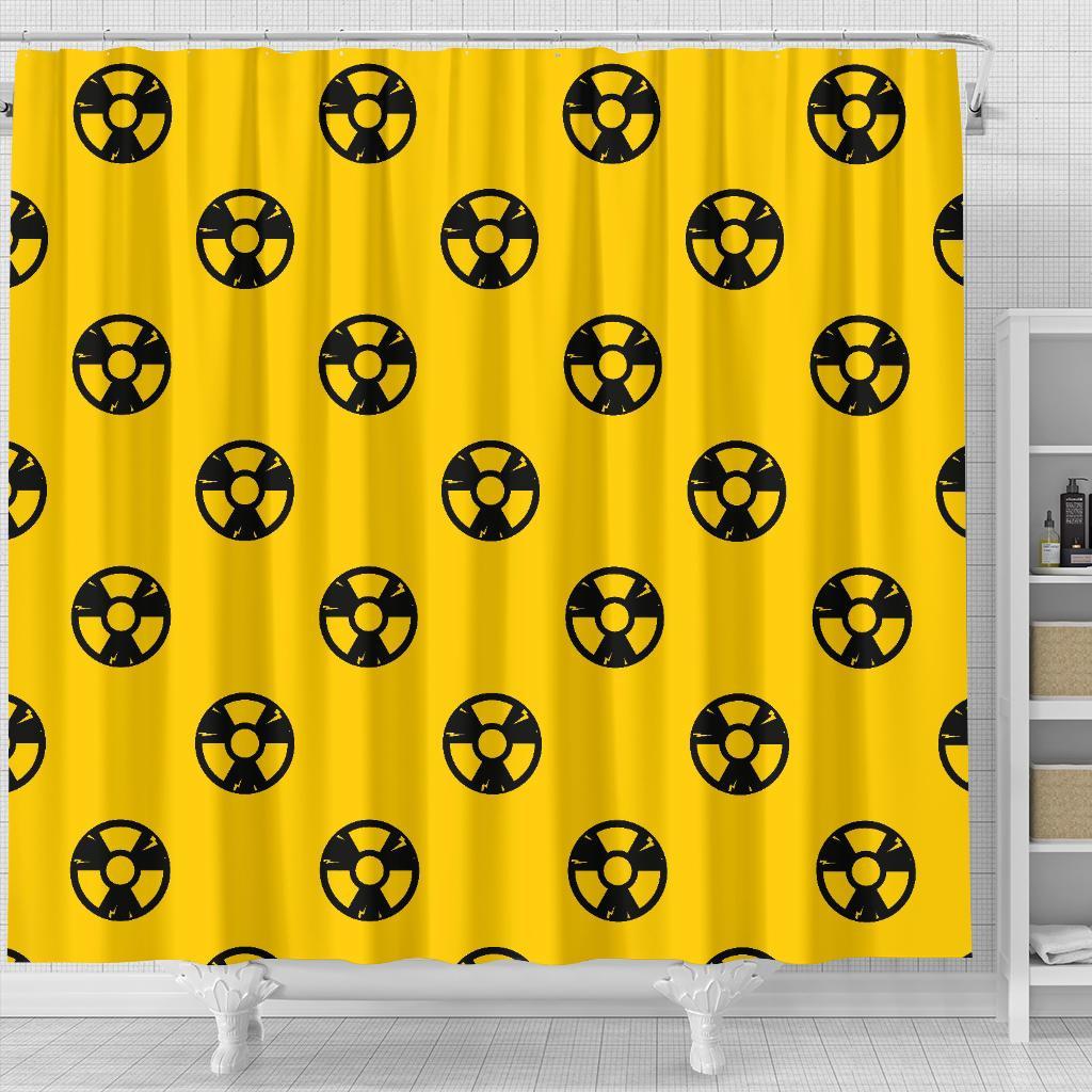 Radiation Pattern Print Bathroom Shower Curtain-grizzshop