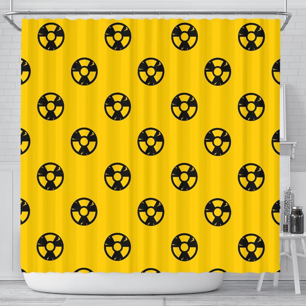 Radiation Pattern Print Bathroom Shower Curtain-grizzshop