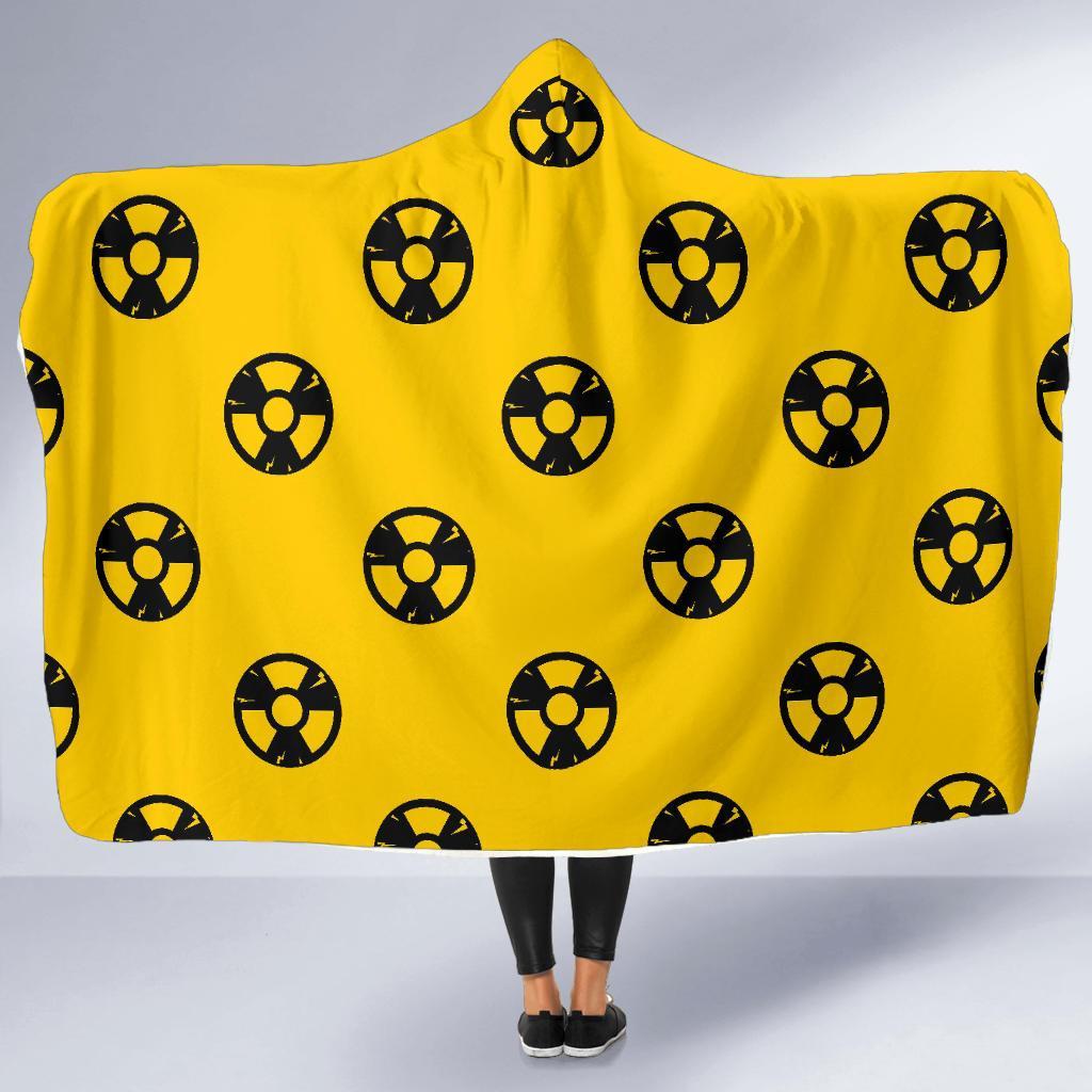 Radiation Pattern Print Hooded Blanket-grizzshop