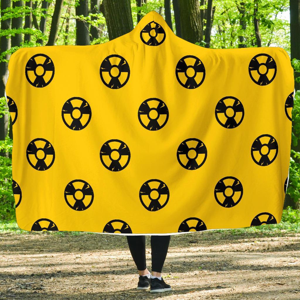 Radiation Pattern Print Hooded Blanket-grizzshop