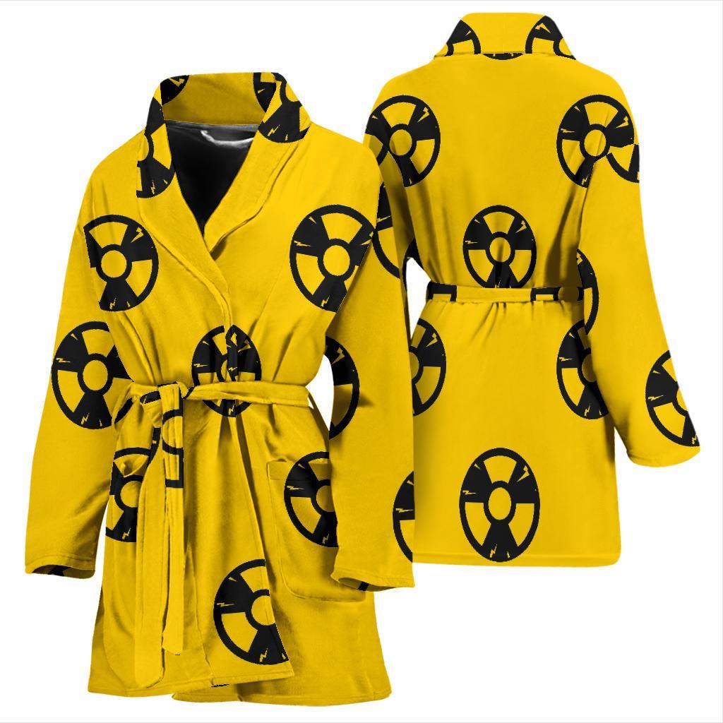 Radiation Pattern Print Women Long Robe-grizzshop