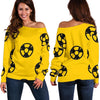 Radiation Pattern Print Women Off Shoulder Sweatshirt-grizzshop