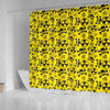 Radiation Print Pattern Bathroom Shower Curtain-grizzshop