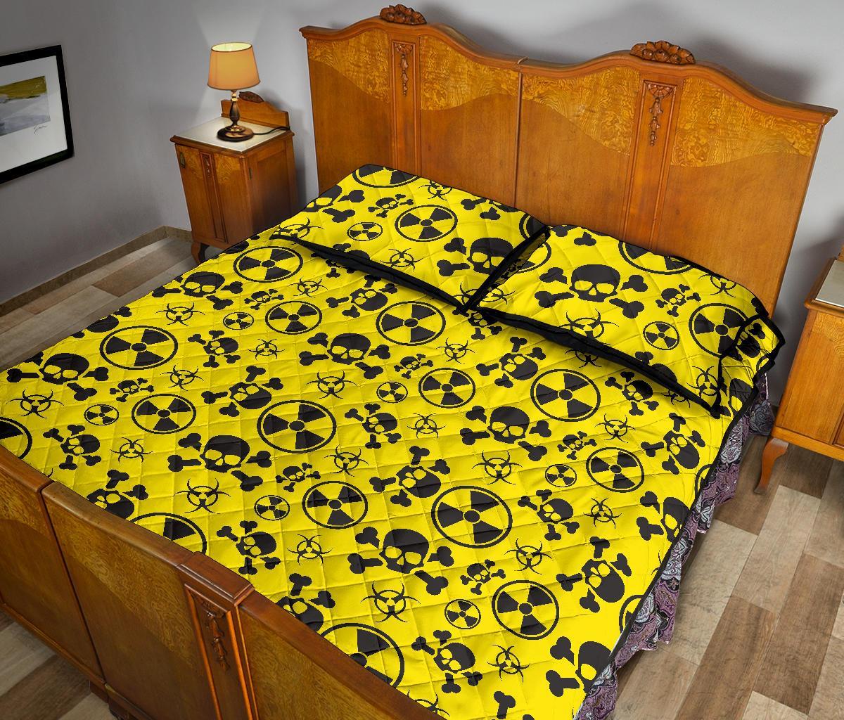 Radiation Print Pattern Bed Set Quilt-grizzshop