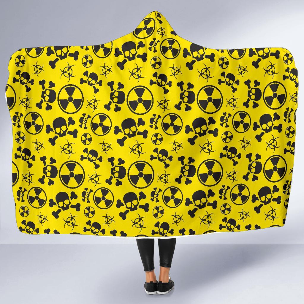 Radiation Print Pattern Hooded Blanket-grizzshop