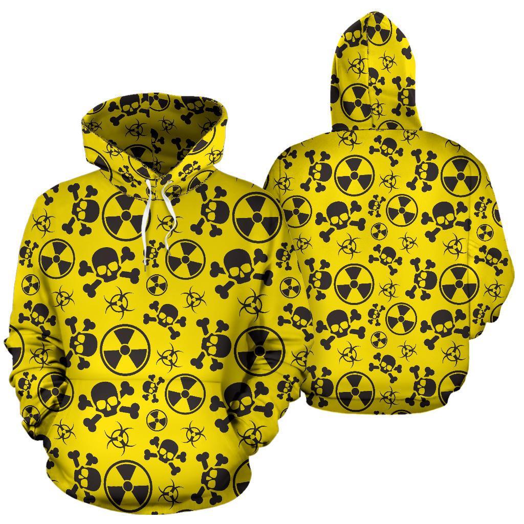 Radiation Print Pattern Men Women Pullover Hoodie-grizzshop