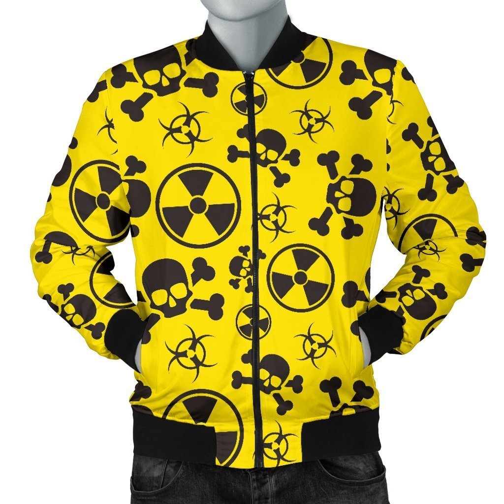 Radiation Print Pattern Men's Bomber Jacket-grizzshop