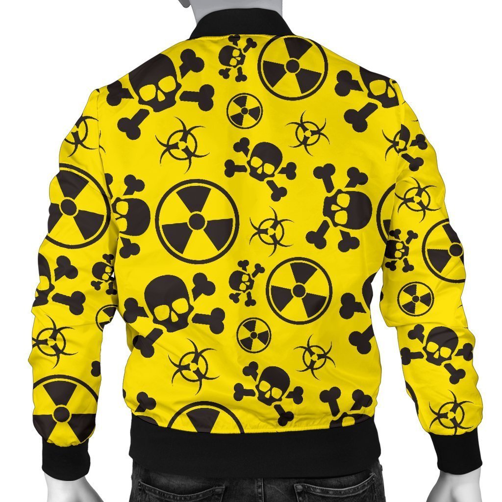 Radiation Print Pattern Men's Bomber Jacket-grizzshop