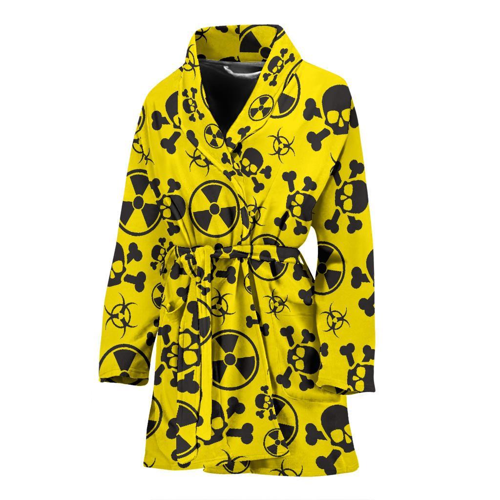 Radiation Print Pattern Women Long Robe-grizzshop