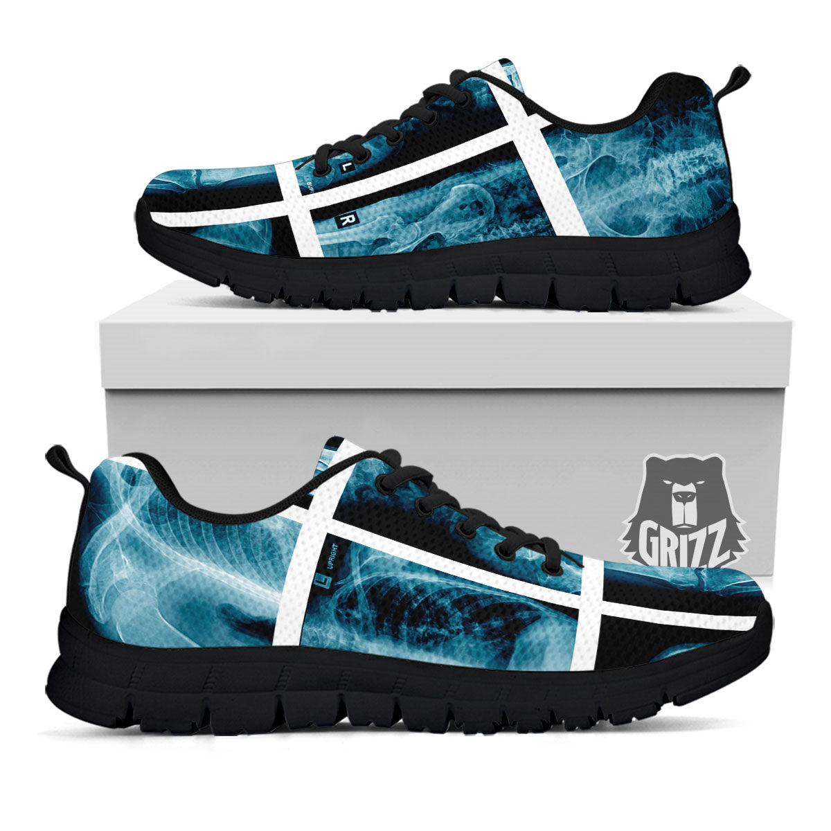 Radiology X-Ray Film Print Black Sneaker-grizzshop